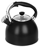 Rorence Stainless Steel Tea Kettle: 2.6 Quart Whistling Kettle for Stove Top with Capsule Bottom...