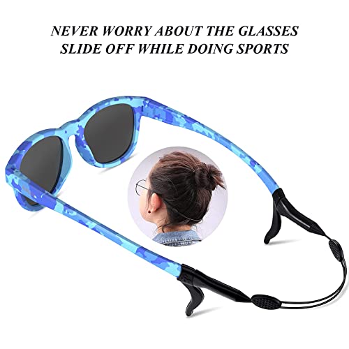 Acbluce Kids Sunglasses For Boys Girls Polarized Child Youth Teen Baseball Rubber Flexible Glasses For Age 5-13 #TOP3