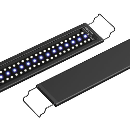 NICREW 24/7 LED Aquarium Light, Full Spectrum Fish Tank Light for Planted Freshwater Aquarium with Adjustable Spectrum, IP67, 18-24 in, 17 Watts
