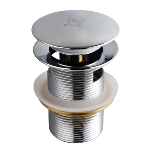 Trimscape Toe-Touch Tub Overflow, 1-1/2" Threaded Drain, Polished Chrome - Kingston Brass VTDESHOE