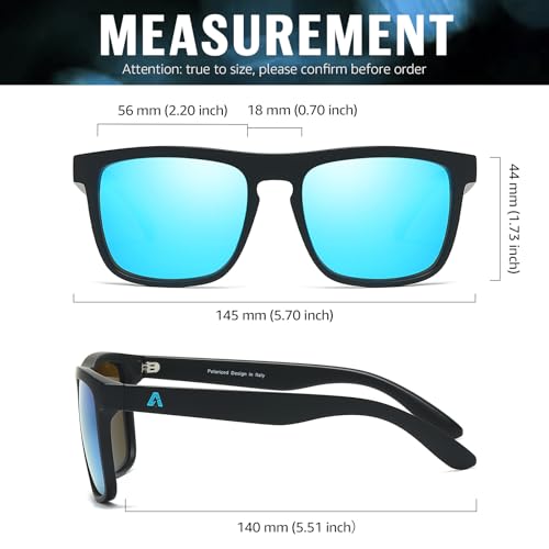 Image of TJUTR ANSI Z87.1 Safety Sunglasses for Men Polarized Square Sun Glasses