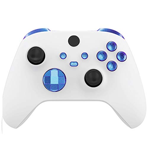 Tasti Pulsanti Ricambio per Xbox Series X Controller Trigger LB RB LT RT Bumper Grilletti D-pad Pulsante ABXY per Xbox S JoystickCamaleonte Viola Blu