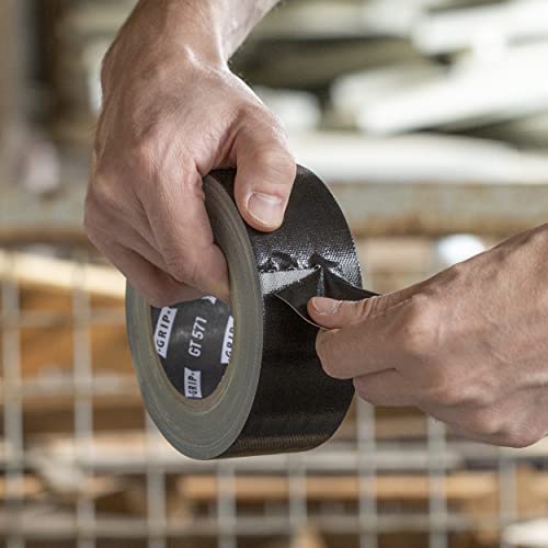 GRIP Eventbasics Gaffa Tape Black 50 mm x 25 m GT 571 Universal Fabric Tape for Repairing Bundling and Fixing - Image 4
