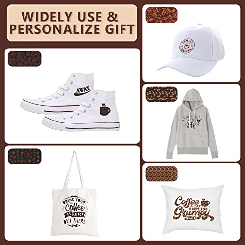 Tintnut Brown Heat Transfer Vinyl Bundle - 10 Sheets 10X12 Inch Coffee Bean Iron On Vinyl Patterned Htv Diy T-Shirt Hats Clothing For Cricut Or Cameo #TOP2