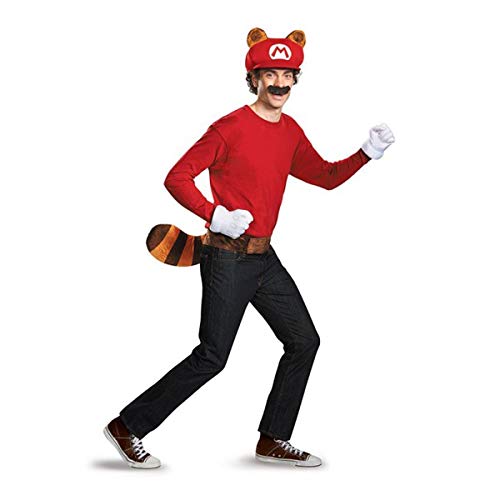 Super Mario Bros Nintendo Mario Raccoon Instant Costume Kit Adult