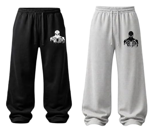 Printed Baggy Pants for Men | Relaxed Fit Men's Baggy Lower | Trendy Track Pant-picture-30
