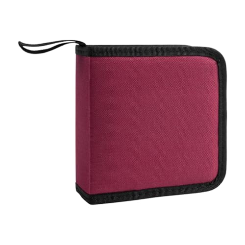 Organizador compacto de CD para coche y viaje con cremallera