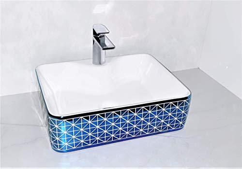 Image of InArt Vessel Sink, Blue, Glossy Finish