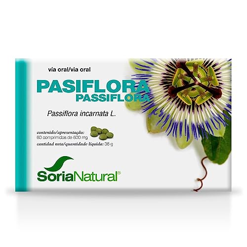 Soria Natural Pasiflora comprimidos - Sueño Tranquilo y Relajación Profunda - Calmante Natural -...