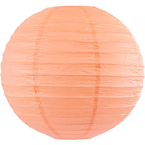 Just Artifacts 12-Inch Peach Paper Lanterns (Set of 5) - Click for More Chinese/Japanese Paper Lantern Colors & Sizes!