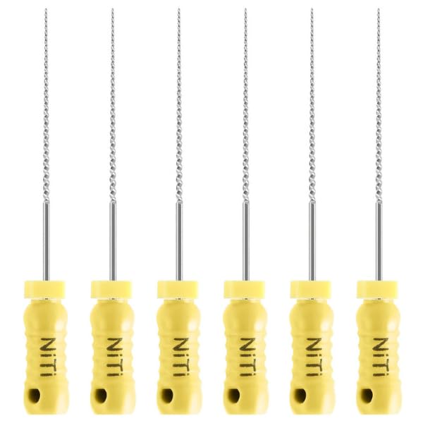 Image of Dental Niti-K-Files(25Mm,Yellow(#20 No))(Pack Of 6Pc)
