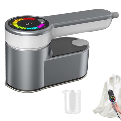 Fer À Repasser Vapeur, Mi-ni Fer à Repasser de Voyage 1200W portable, Réservoir D'eau 120ml, Fer à Repasser sans Fil avec écran LED, Mini Défroisseur à Main pour Maison et Voyage