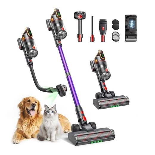 Fieety Kabelloser Akku Staubsauger mit Tierbürste