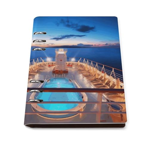 Cuaderno A5 de anillas de piel sintética premium y acabado duradero