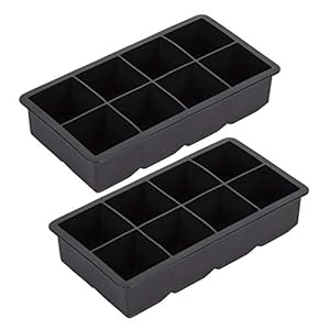 Mason & King Grote Ice Cube Trays – Grote 2 inch vierkante siliconen ijsblokjesvorm voor whisky cocktails, 2 stuks…