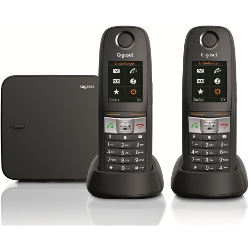 E630 A + E630H Duo AB Siyah Kablosuz Sabit Hat Analog Dect Telefon