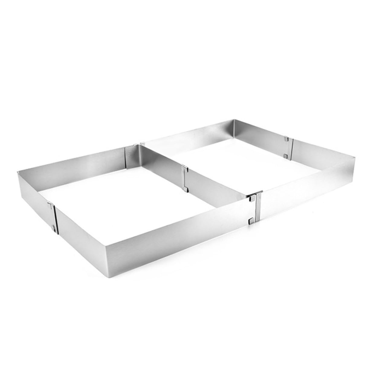 VANZACK Verstellbarer Edelstahl Tortenring Backform Quadratisch Einstellbar Für Mousse Kuchen DIY Backen Hitzebeständig Korrosionsbeständig Leicht Zu Reinigen