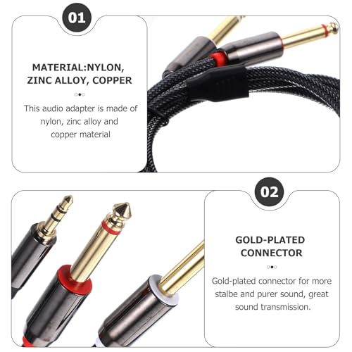 Cable divisor de audio 5mm a 6.35mm 1m miniatura 6