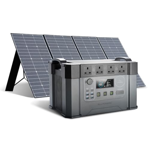 ALLPOWERS S2000 PRO Portable Power Station + SP037 400W Solar Panel, 1451Wh 2700W (AC+DC) /100W USB-C Output, 1.5 Hr Fast Charge Solar Generator for Home Backup, Power Outage, Outdoor Camping
