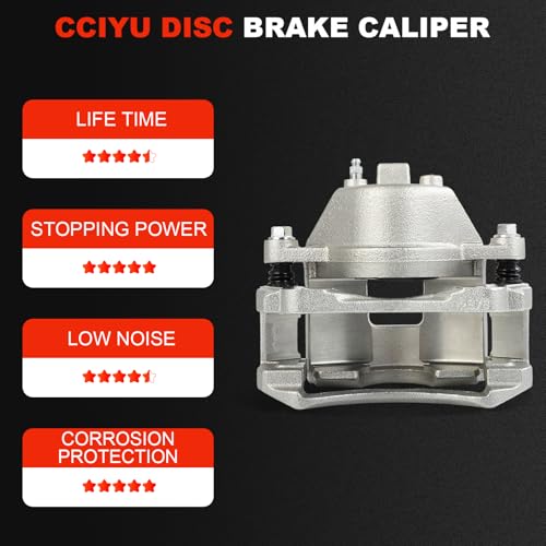 Image of cciyu Front Left Brake Caliper Assembly w /Bracket 18B4638A For Buick 1997-2004,For Cadillac 1997-2005,For Chevy 2000-2005,For Oldsmobile 1997-1999 2001-2003,For Pontiac 2000-2003