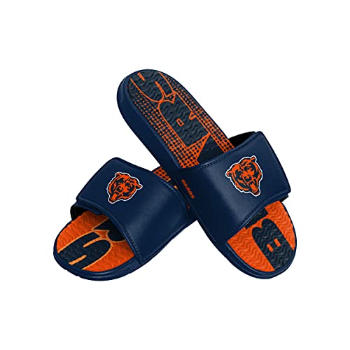 FOCO Chicago Bears NFL Mens Gradient Wordmark Gel Slide - M