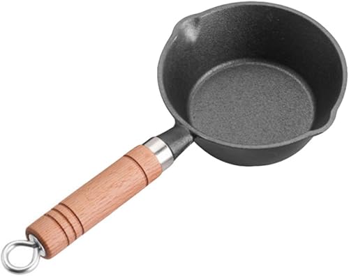 Angoily Olla de salsa de sartén de hierro fundido, calentador de mantequilla, cacerola hirviendo, olla para derretir doble vertido, utensilios de