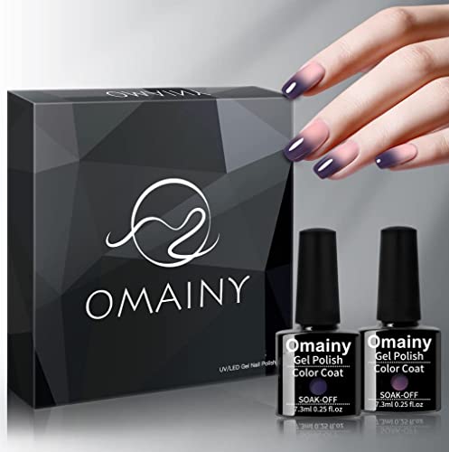 Omainy Gel Nail Polish -Color Changing Gel Nail Polish Black To White Color Changing Gel Polish Soak Off Uv Led Thermal Temperature Art 15Ml #TOP5