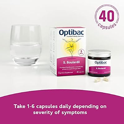 Saccharomyces Boulardii - Vegan Scientifically Proven Digestive Probiotic Supplement, 5 Billion CFU - 40 Capsules