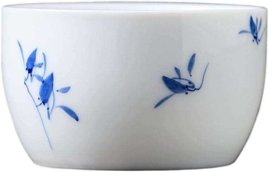 GSOUL Kungfu Tea cup Ladies Personal Hand-painted Phalaenopsis Tea Cup Host White Porcelain Kung Fu Set Small Tea Cups