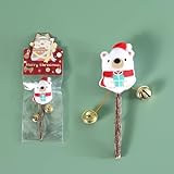 XZWYVUTSR Postes de Madera para Gatos Mascotas Estilo Navidad con Campanas árbol de Navidad Papá Noel pingüino Juguetes de Limpieza de Dientes