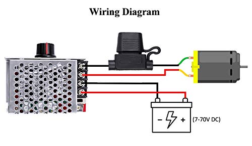 Keeyees 7-70V 30A Pwm Dc Motor Speed Controller Switch Control 12V 24V 36V 48V With 30 Amp Fuse #TOP6