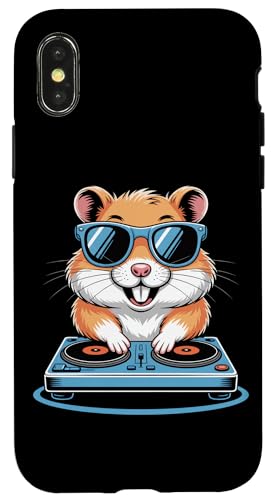 DJ Animale Hamster Occhiali Cool DJ Custodia per iPhone X/XS