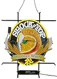 Handmade Glass Tube Neon Light Sign xinch Shock Top Belgian White Sign for Wall Decor Bar Pub Recreation Lights Windows Glass Wall Signs 24 X 20 Inches High Definition Jet Graphic Printing Board