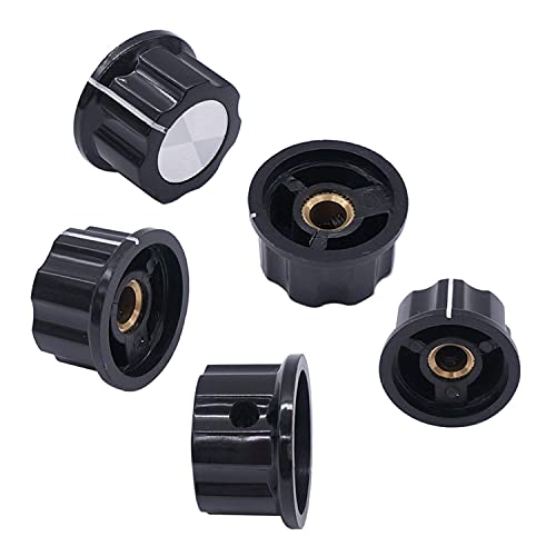 Bouton de commutateur rotatif argenté 30mm pour régler axe de 6mm A04