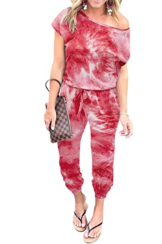PrettyGarden Women Jumpsuits Off-Shoulder Romper