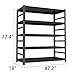 Notmise Metal Garage Shelving Unit, Heavy Duty Adjustable Storage Shelves, Steel Shelving, 3000 lbs Capacity, Industrial Shelves for Heavy Tools and Equipment, 5Tier-47.2
