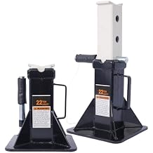 1 Pair of Heavy Duty Pin Type Professional Car Jack Stand with Lock, 22 Ton 44,000 lb Capacity Black