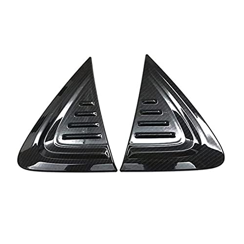 YULANG YJin Store Garniture décorative en fibre de carbone pour grille d'aération latérale de voiture Toyota C-HR CHR 2016-2020 (couleur : fibre de carbone + noir) Cover