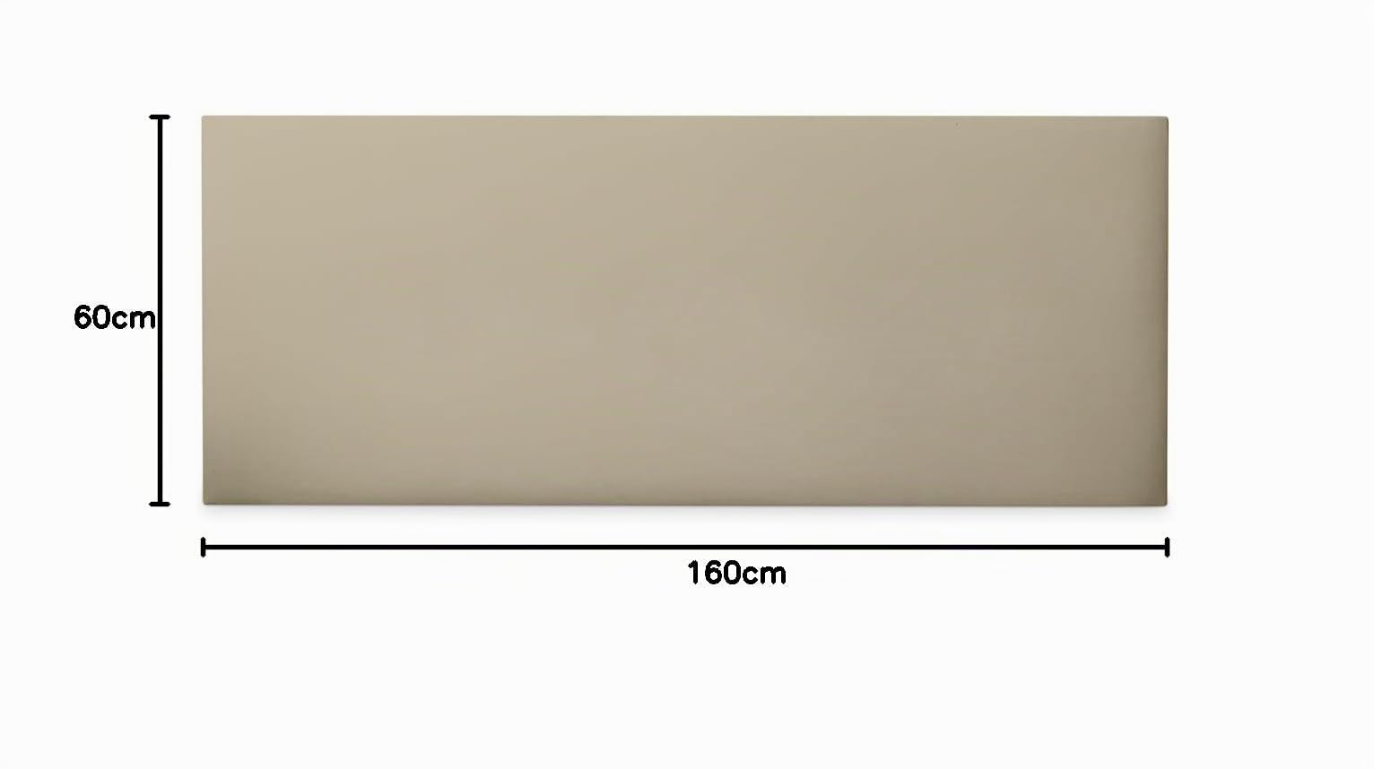 DUÉRMETE ONLINE - Cabecero Viena Acolchado, Tapizado Premium en Polipiel de Alta Gama, Incluye Herrajes y Tornillería, Medidas 160 x 60 cm (Cama de 150), Beige