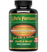 Life's Fortune Multivitamin & Mineral 180 Tablets, All Natural Energy Source Supplying Whole Food...