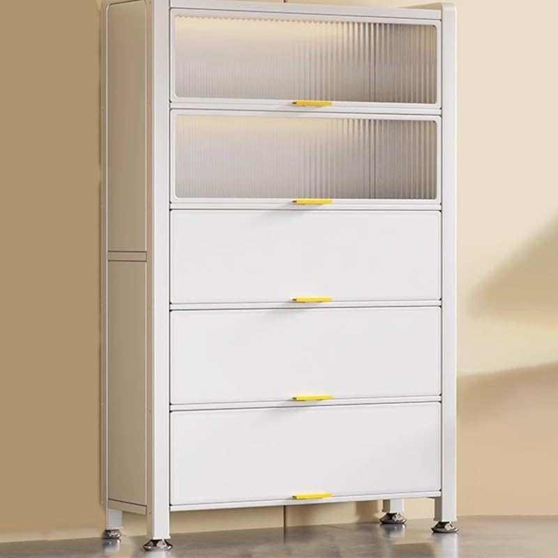 Zapatero gran capacidad de acero laminado con estantes y puertas semiprivadas