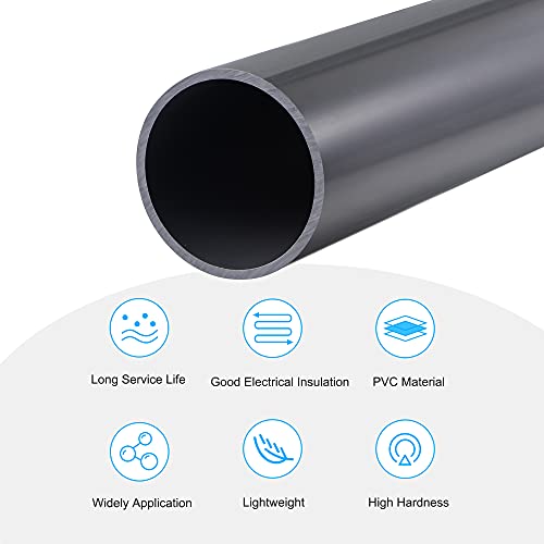 Tube PVC 75mm gris pour canalisation et évacuation d'eau rigide