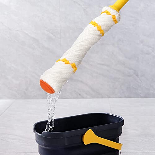 KeFanta Self-Wringing Twist Mop for Floor Cleaning, Long Handled Microfiber Floor Mop with Top Scouring Pad for Kitchen, Hardwood, Restaurant, Bathroom, Garages, Warehouses, Office,57-inch by KeFanta - Image 4