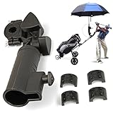 Installation facile : le système de serrage sans outil permet une installation et un retrait rapides et sans effort, faisant de ce porte-parapluie un accessoire essentiel et convivial pour chariot de golf.
