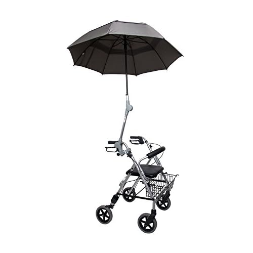 Rollatorschirm Regenschirm Sonnenschirm Schirm inkl. Befestigung oliv