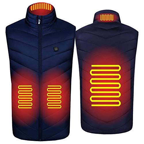 ZBXK Gilet Chauffant électrique, Gilet Chauffant électrique USB pour Hommes et Femmes, 3 Niveaux de Chauffage, 4 Zones de Chauffage pour la Chaleur, pêche en Plein air (Pas de Banque d'alimentation) Cover
