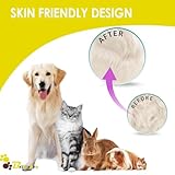 Brillirare 4 Stück Katze Hund Flohkamm, Metall Zähne Haustier Kämme, Edelstahl Läusekamm, Profi Hundekämme Pflege Werkzeug, Tränenfleckentferner Pflegekamm für Kleine, Mittlere & Große Haustiere
