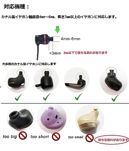 A-Pcas スポーツ用イヤーピース 落下防止イヤーピース カナル型イヤホン用 イヤーフック付きイヤーピース 内径ダイヤ3.5-5mm円形カナル型イヤホン対応 ソニーカナル型イヤホン用 BeatsFlex用 落ち防止 落下防止 安定感 フィット感向上 シリコン製 Mサイズ4ペアセット ブラックとホワイト （HT4PBW）