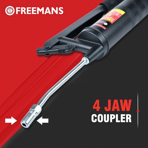 Image of FREEMANS GG15 Heavy Duty Lever Type Grease Gun with Lock Lever Mechanism | 1 /2 inch Piston || 2gm /Stroke || V-Type Pulling Rod || 3000PSI Use For Automotive, Industrial, Agriculture, Construction etc.