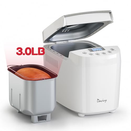 Davivy Bread Maker Machine with 2 Dough Kneading Paddles,15-in-1 Automatic Large Capacity Bread Machine Nonstick Bowl For Bread, Jam& Yogurt, 3 Loaf Sizes and 3 Crust Settings by Davivy - Image 9